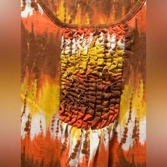 Spoiled Rotten U.S.A Tie-dye Pattern 3/4 Sleeve Women’s Top XL - Picture 2 of 6